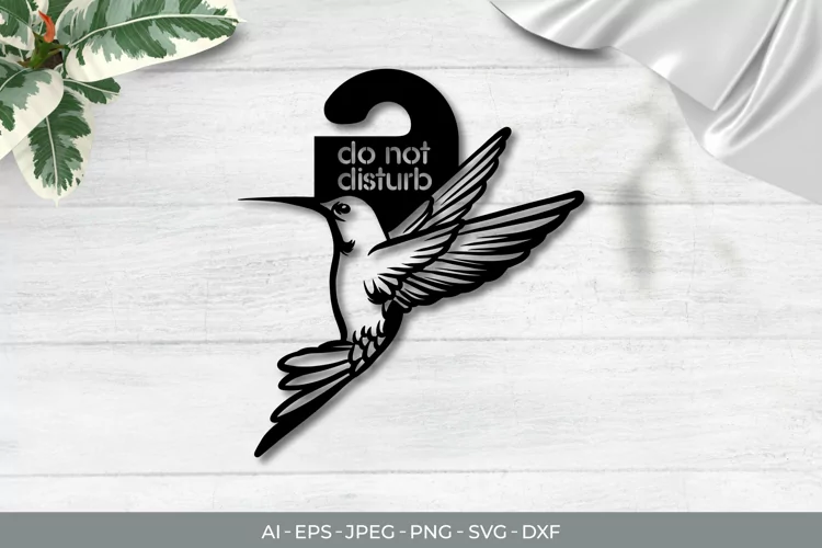 Bird Door Tag - Do Not Disturb SVG File