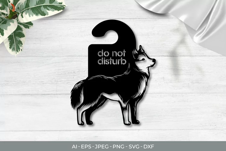 Dog Door Tag - Do Not Disturb SVG File