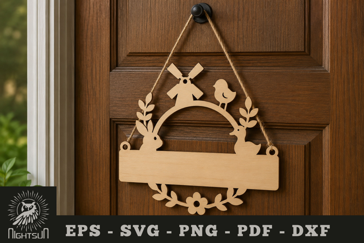 Animal Farm Lasercut Door Sign SVG