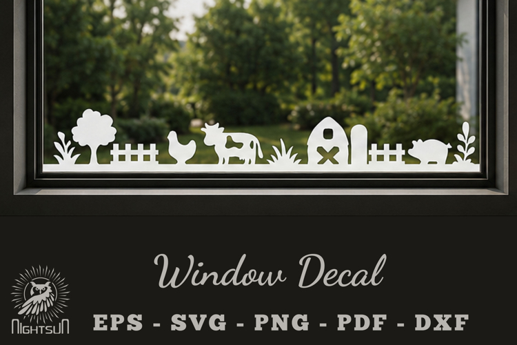 Animal Farm Window Decal SVG