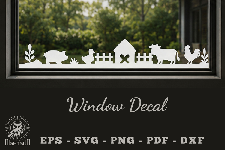 Animal Farm Window Decal SVG