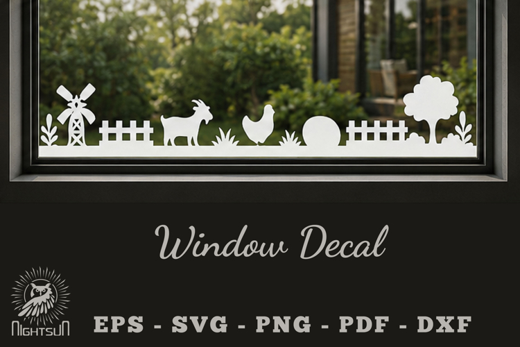 Animal Farm Window Decal SVG