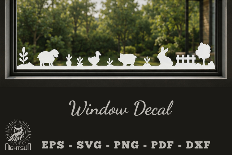 Animal Farm Window Decal SVG