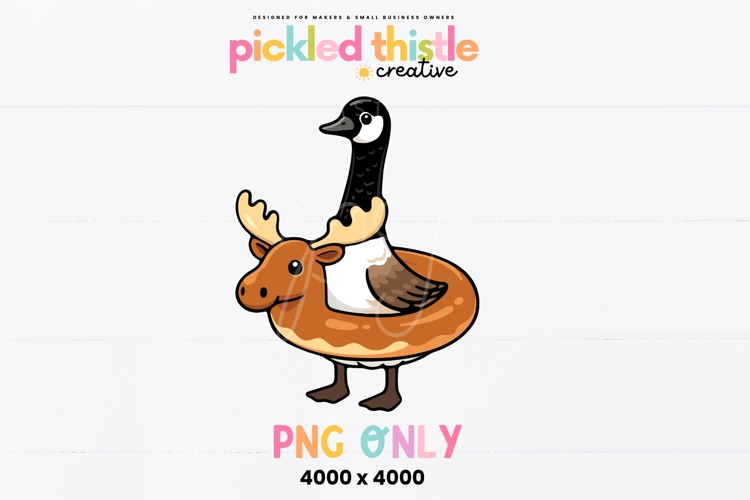 Canada Goose Moose Floatie PNG | Funny Canadian Clipart