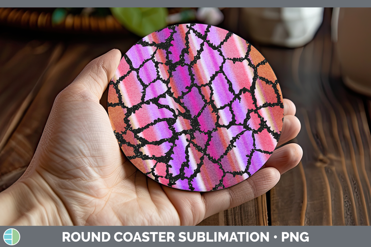 Animal Giraffe Print Round Coaster Sublimation Coaster Desig