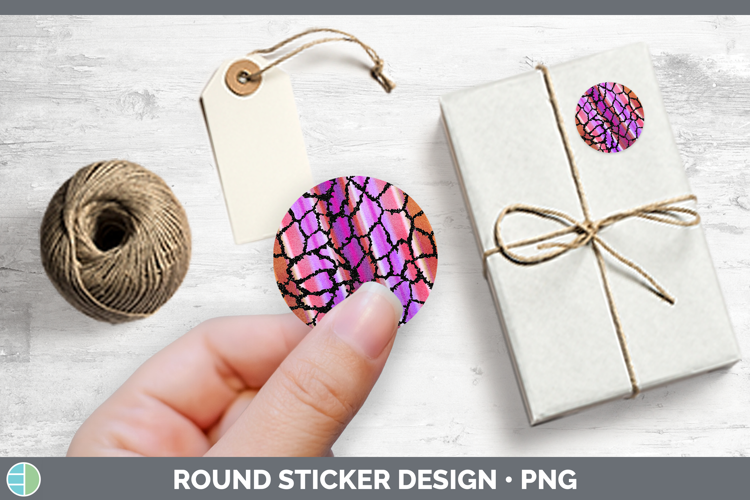 Animal Giraffe Print Stickers | Round Labels Designs