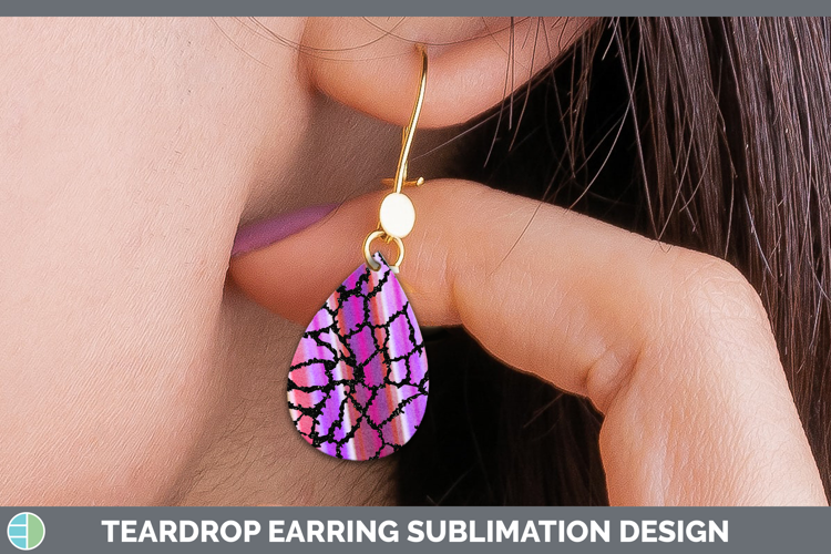 Animal Giraffe Print Teardrop Earrings Sublimation Earrings