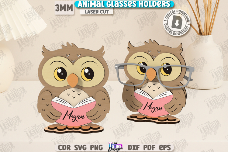 3D Glasses Holder Laser Cut|Personalized Design|Kids SVG|CNC