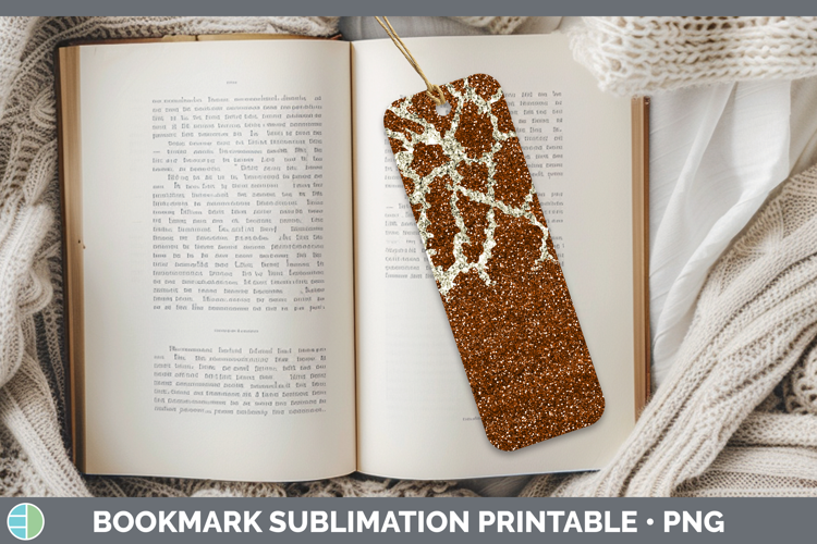Animal Glitter Giraffe Print Bookmark Sublimation Printable