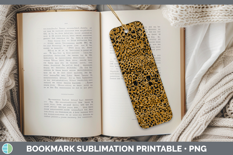 Animal Glitter Jaguar Bookmark Sublimation Printable Designs