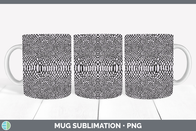Animal Glitter Snake Print Mug Wrap Sublimation Coffee Cup D