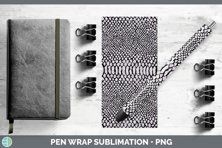 Animal Glitter Snake Print Pen Wrap Sublimation Pen Designs