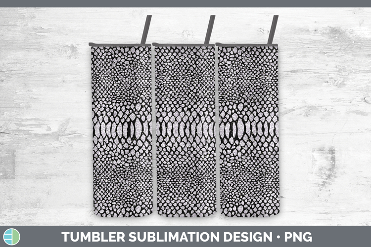 Animal Glitter Snake Print Tumbler Sublimation 20 oz Skinny