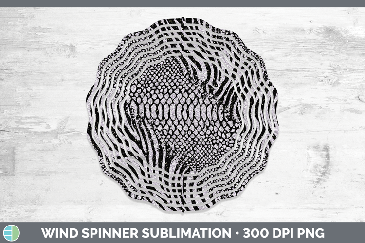 Animal Glitter Snake Zebra Wind Spinner Sublimation Spinner