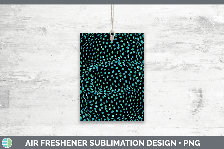 Animal Glitter Teal Cheetah Air Freshener Sublimation Car Fr