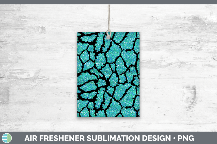 Animal Glitter Teal Giraffe Air Freshener Sublimation Car Fr