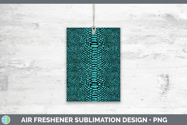 Animal Glitter Teal Snake Air Freshener Sublimation Car Fres