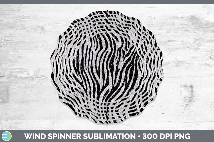 Animal Glitter Zebra Print Wind Spinner Sublimation Spinner