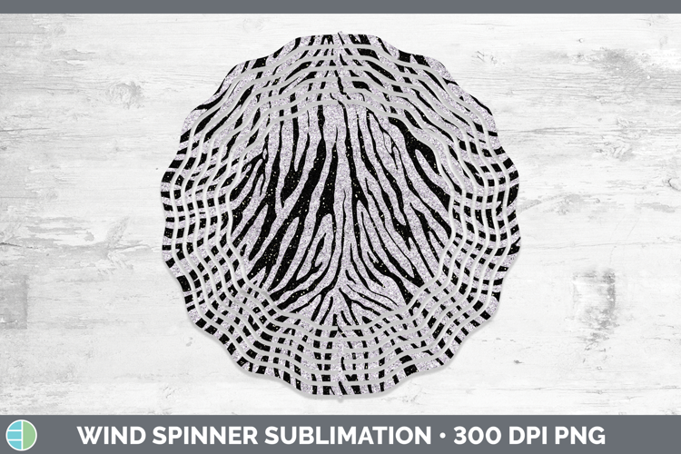 Animal Glitter Zebra Wind Spinner Sublimation Spinner Design