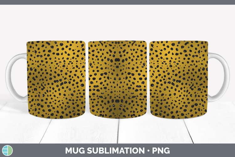 Animal Gold Cheetah Mug Wrap Sublimation Coffee Cup Designs