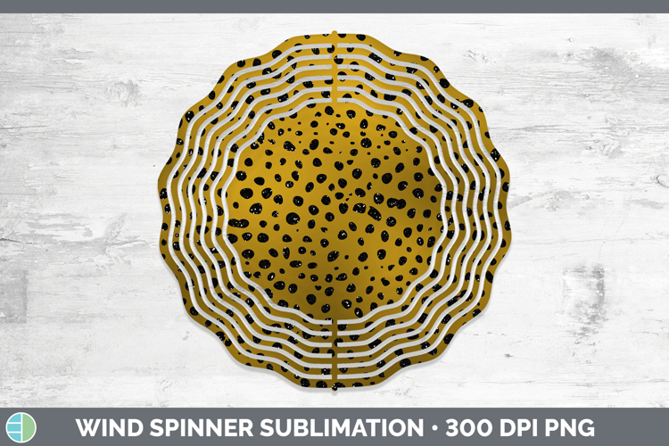 Animal Gold Cheetah Wind Spinner Sublimation Spinner Designs