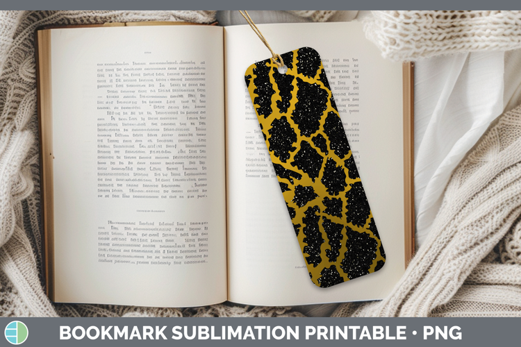 Animal Gold Giraffe Bookmark Sublimation Printable Designs