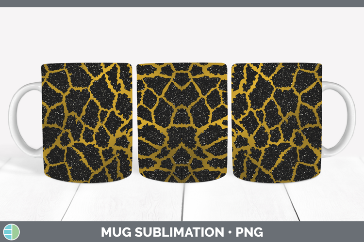 Animal Gold Giraffe Mug Wrap Sublimation Coffee Cup Designs
