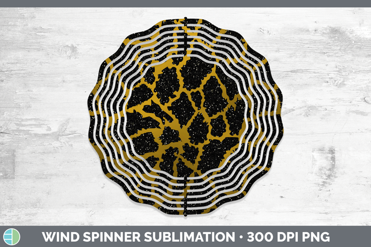 Animal Gold Giraffe Wind Spinner Sublimation Spinner Designs