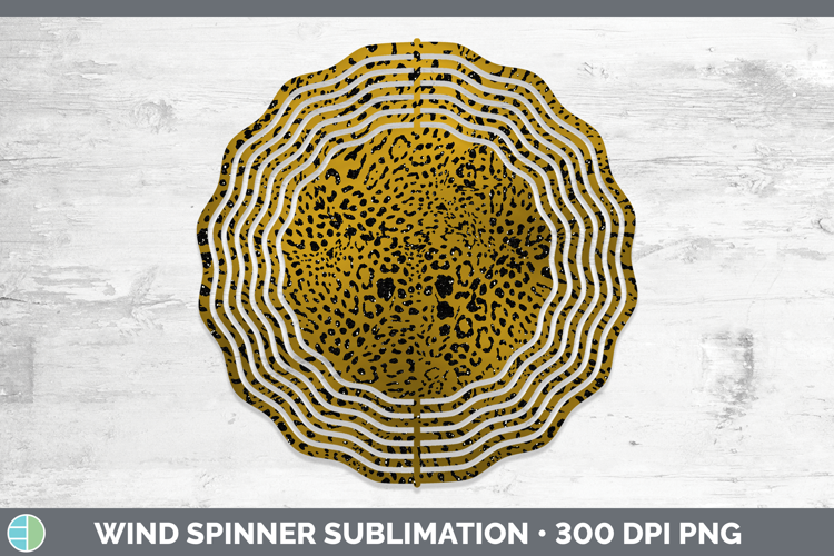 Animal Gold Jaguar Wind Spinner Sublimation Spinner Designs