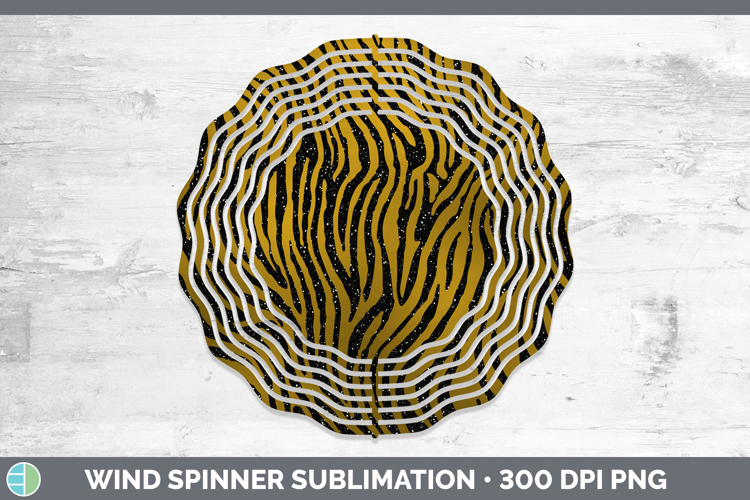 Animal Gold Zebra Wind Spinner Sublimation Spinner Designs