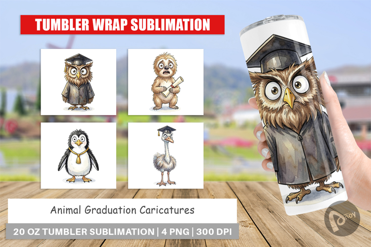 Funny Animal Graduation Tumbler