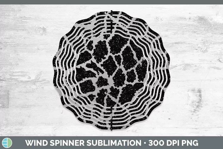 Animal Gray Giraffe Print Wind Spinner Sublimation Spinner D