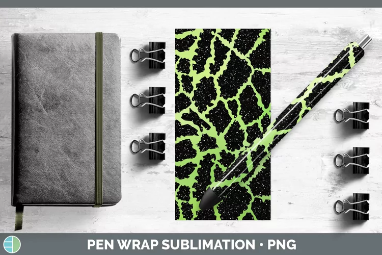 Animal Green Giraffe Pen Wrap Sublimation Pen Designs