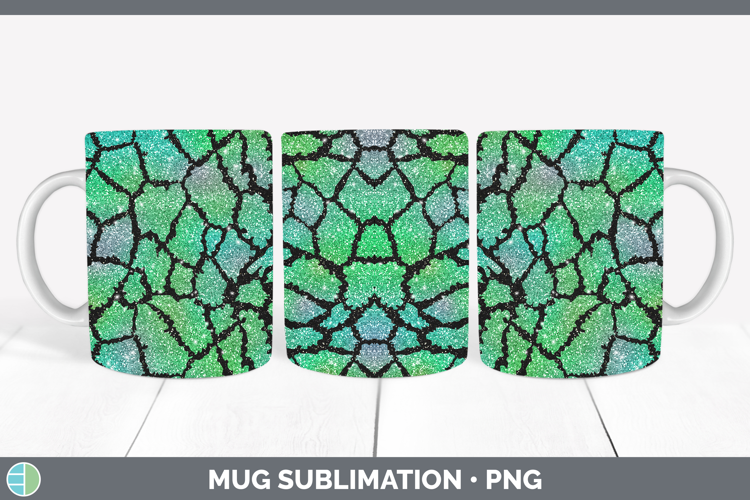 Animal Green Giraffe Print Mug Wrap Sublimation Coffee Cup D
