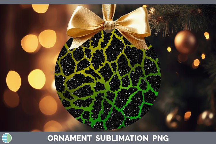Animal Green Giraffe Print Ornament Sublimation Bauble Desig