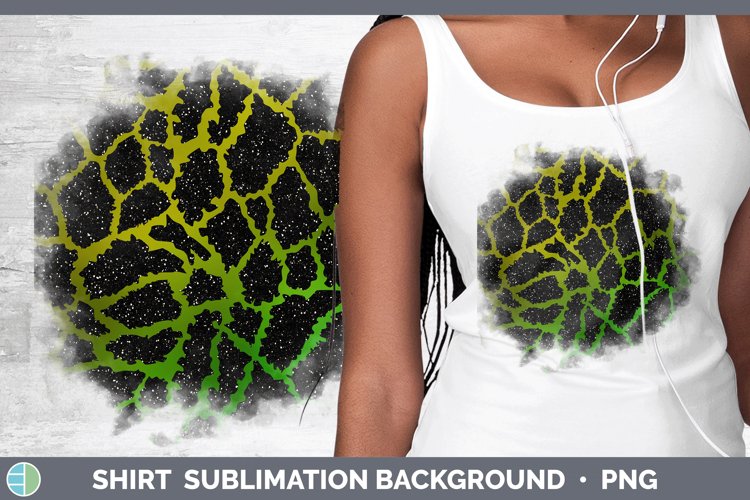 Animal Green Giraffe Print Shirt Sublimation Sublimation Bac