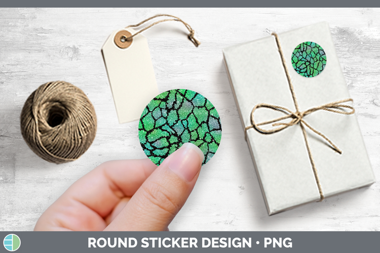 Animal Green Giraffe Print Stickers | Round Labels Designs