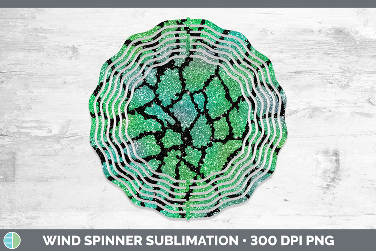 Animal Green Giraffe Print Wind Spinner Sublimation Spinner