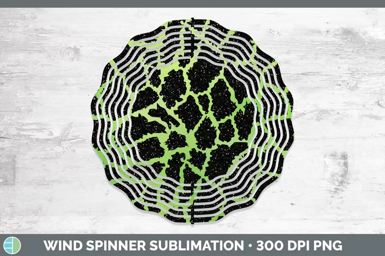 Animal Green Giraffe Wind Spinner Sublimation Spinner Design