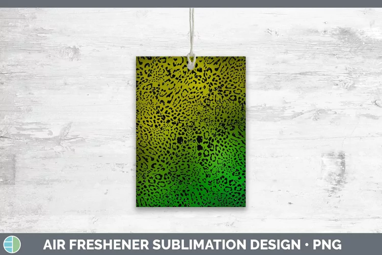Animal Green Jaguar Print Air Freshener Sublimation Car Fres