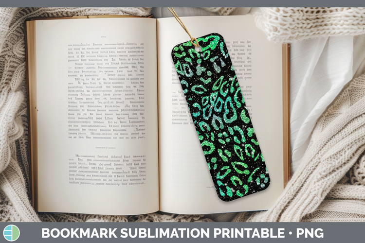 Animal Green Leopard Print Bookmark Sublimation Printable De