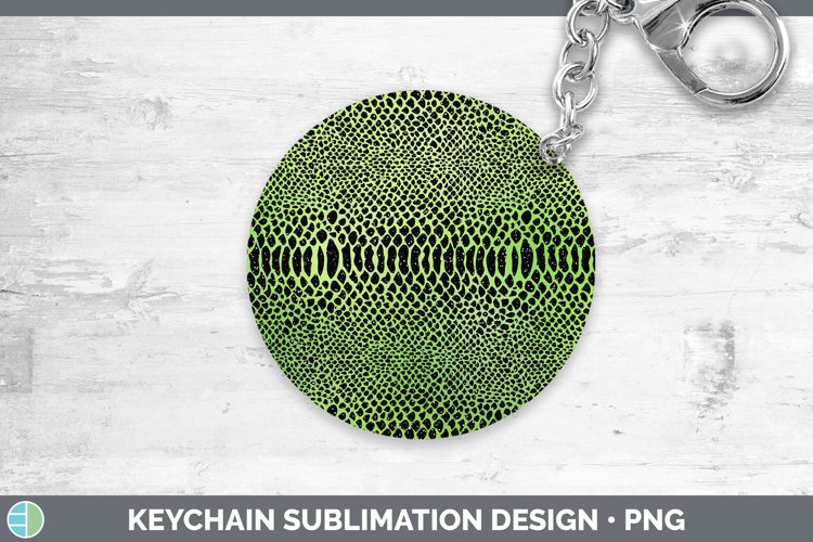 Animal Green Snake Keychain Sublimation Keyring Designs