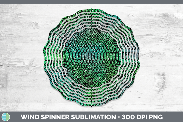 Animal Green Snake Print Wind Spinner Sublimation Spinner De