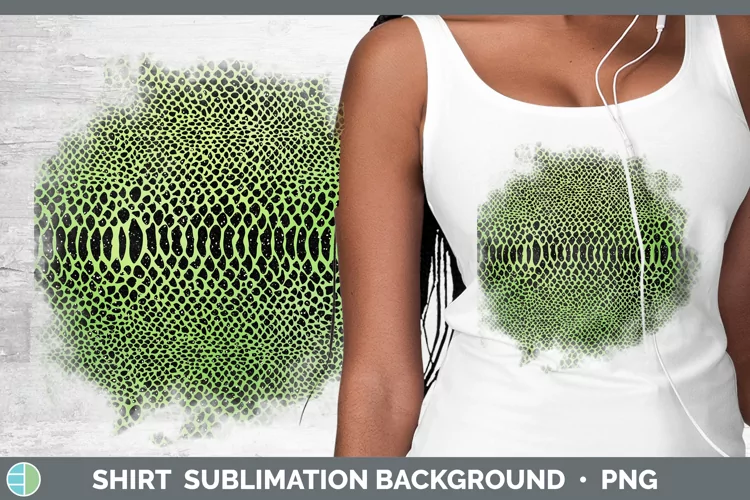 Animal Green Snake Shirt Sublimation Sublimation Background