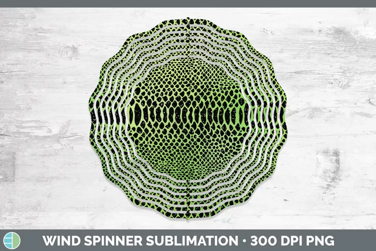Animal Green Snake Wind Spinner Sublimation Spinner Designs