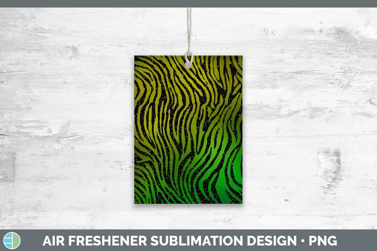 Animal Green Zebra Print Air Freshener Sublimation Car Fresh