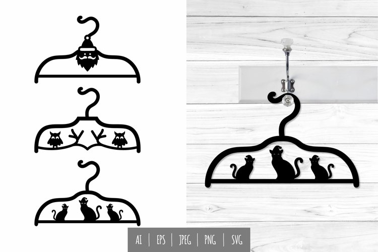 Cute Animal Hangers for Hanging Clothes SVG example image 1