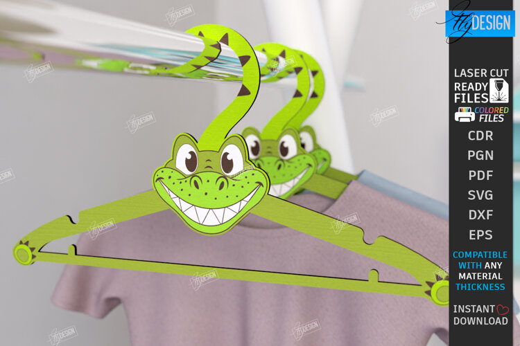 Animal Hanger Laser Cut|Children's Clothes Hanger|Kids Laser example image 1