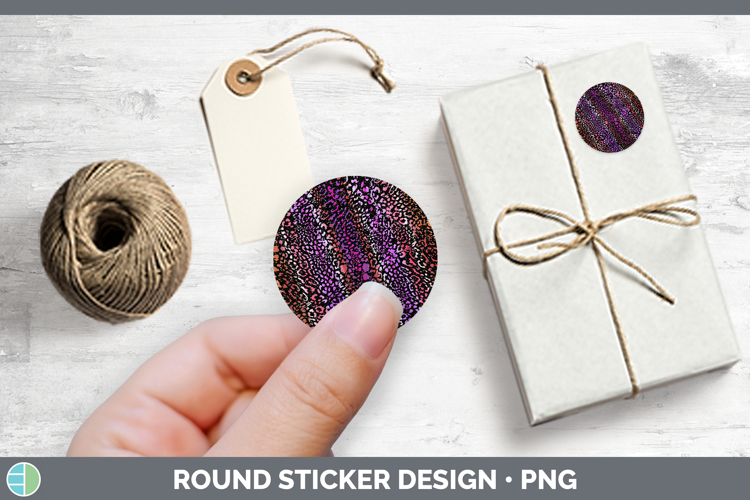 Animal Jaguar Print Stickers | Round Labels Designs