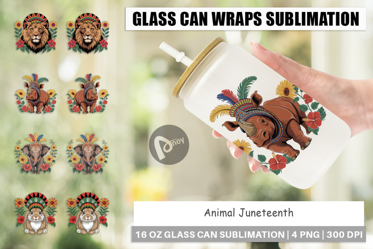 Glass Can Juneteenth Animal
